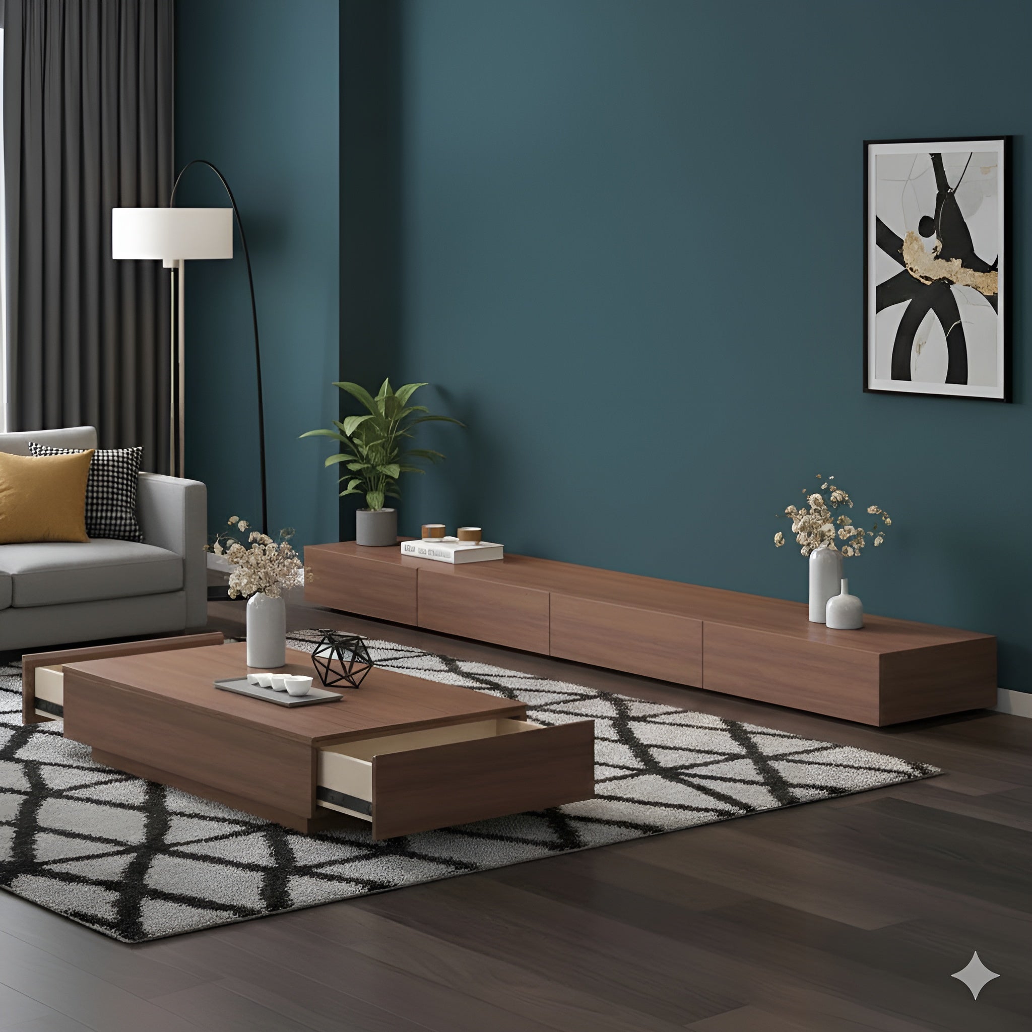 Wooden living room set - 240 x 40 x 40 cm | SET37