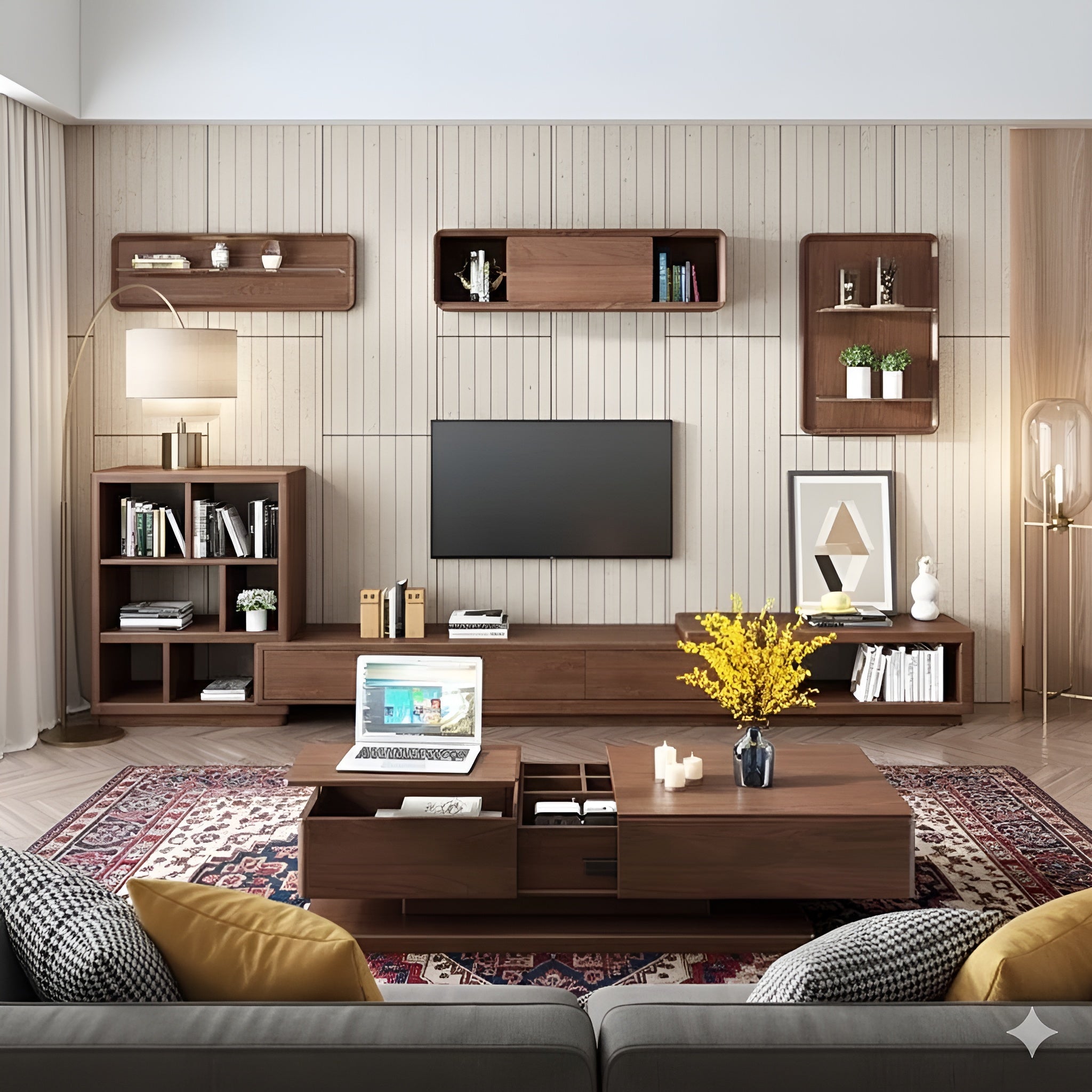 طقم غرفة معيشة بني - 300 × 40 × 40 سم | SET51