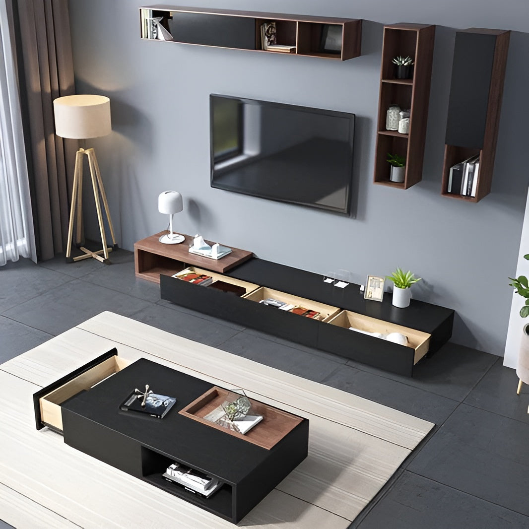Black and Brown Living Room Set - 240 x 40 x 40 cm | SET60