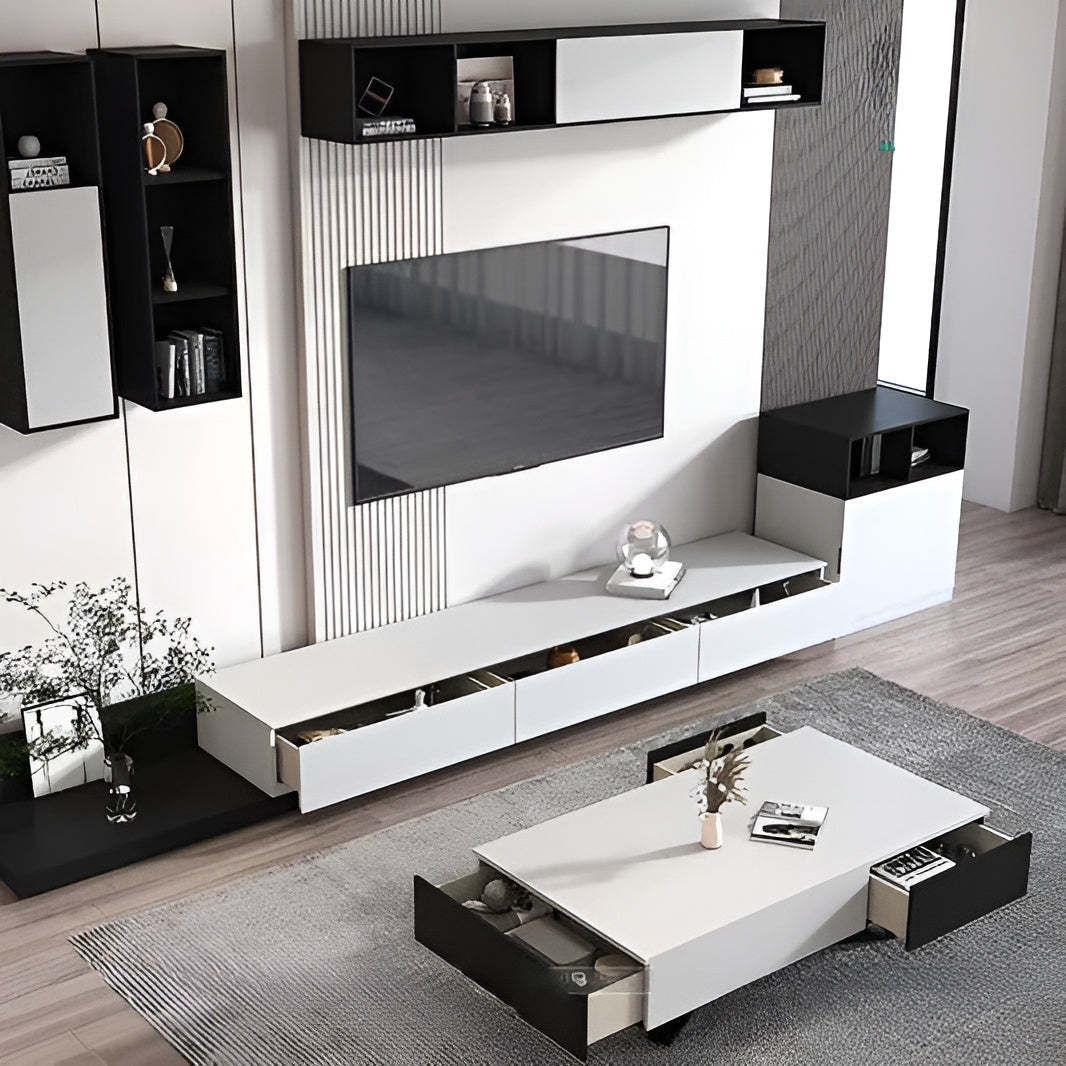 Black and white living room set - 300 x 40 x 40 cm | SET56
