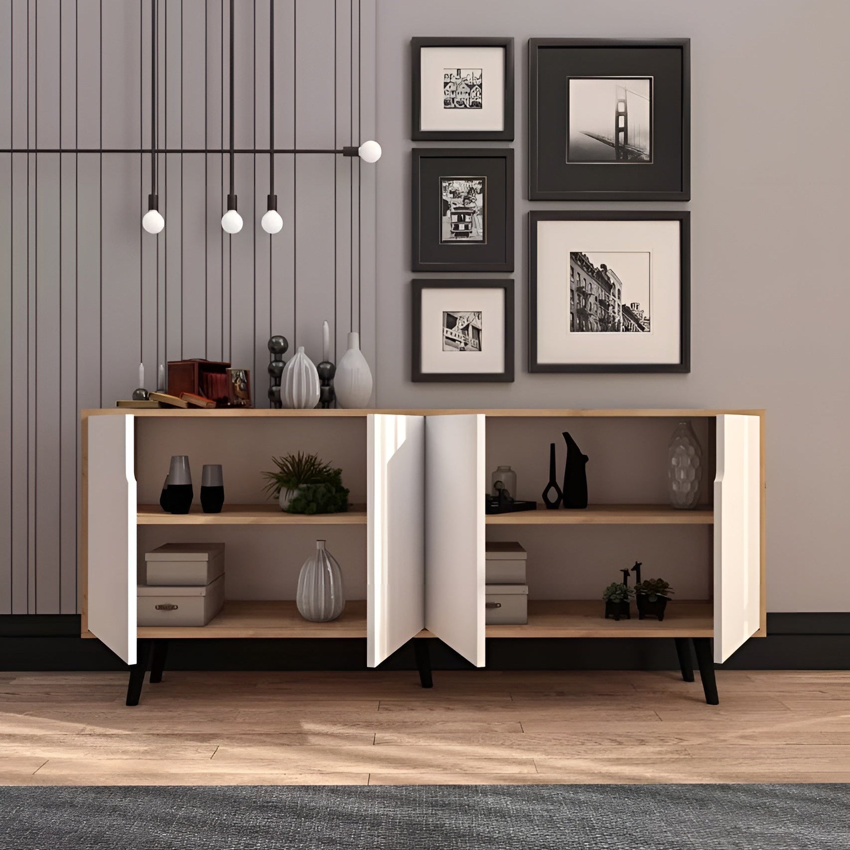 Buffet | White and Wood | 160 x 40 x 90 | BT52
