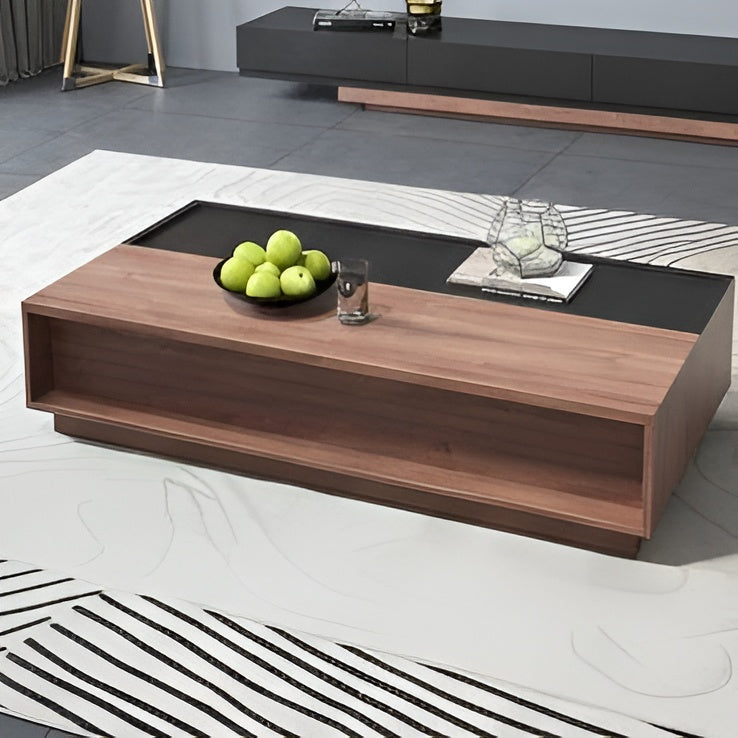 Black and Wood Living Room Set - 200 x 40 x 40 cm | SET3