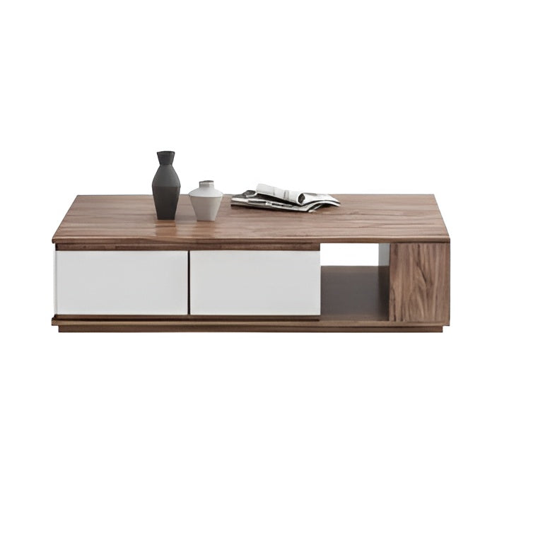 White and Wooden Living Room Set - 300 x 40 x 40 cm | SET46