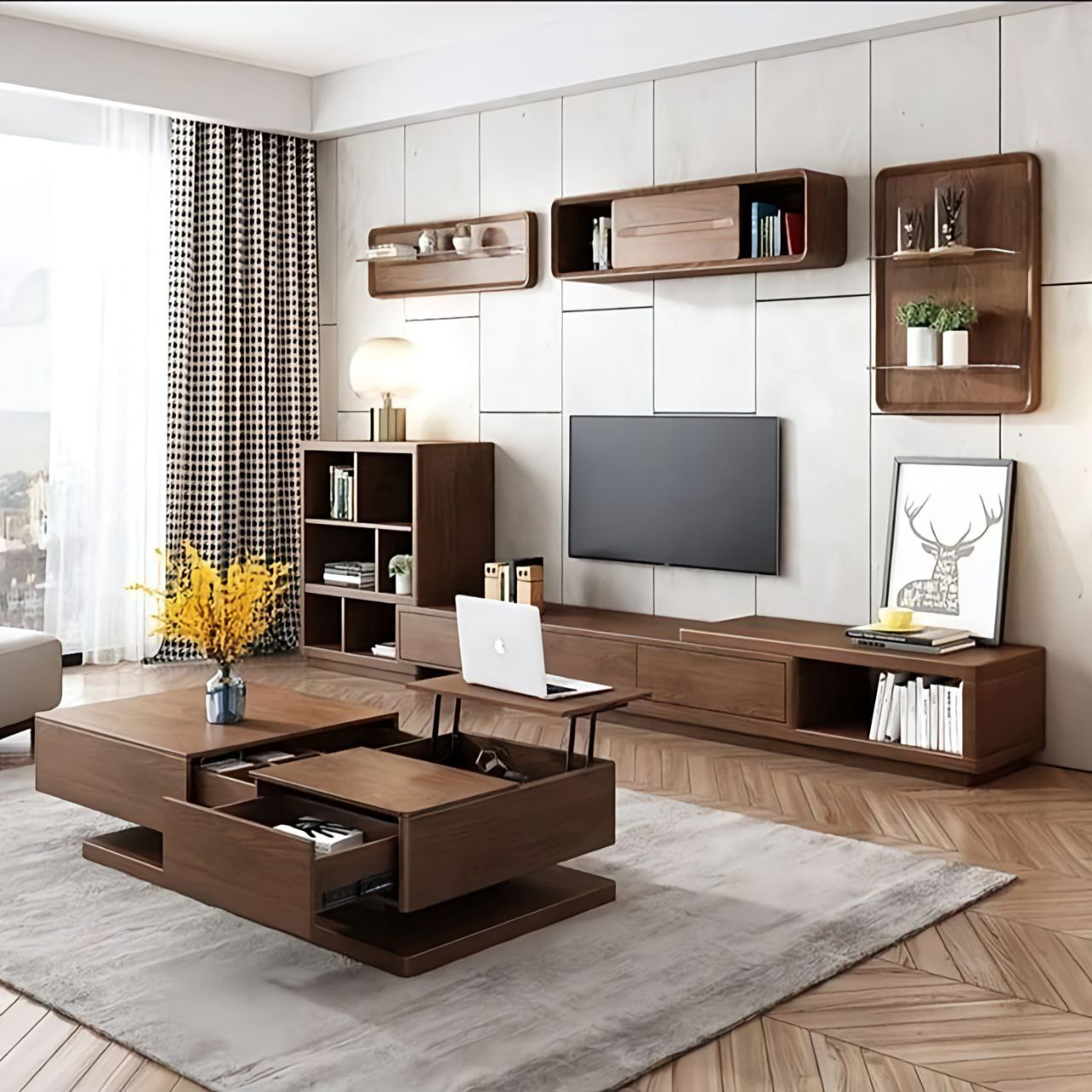 طقم غرفة معيشة بني - 300 × 40 × 40 سم | SET51