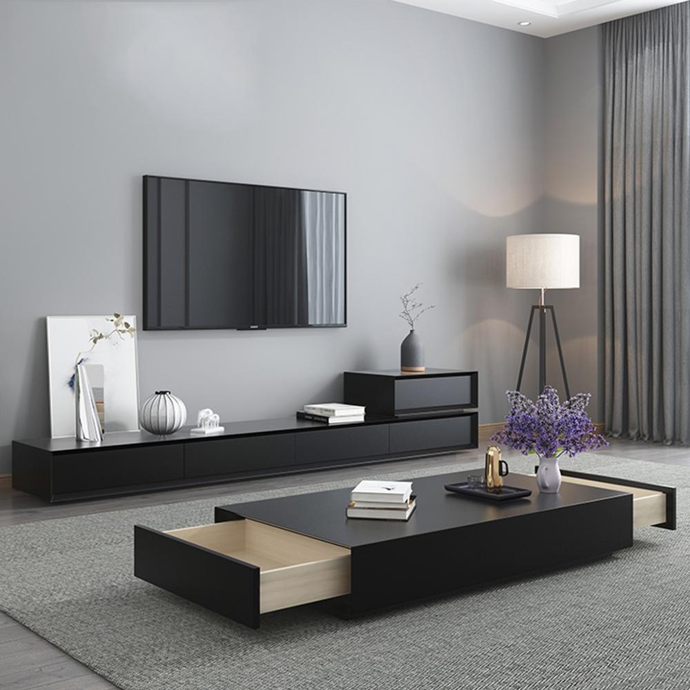 Black Living Room Set - 240 x 40 x 40 cm | SET36
