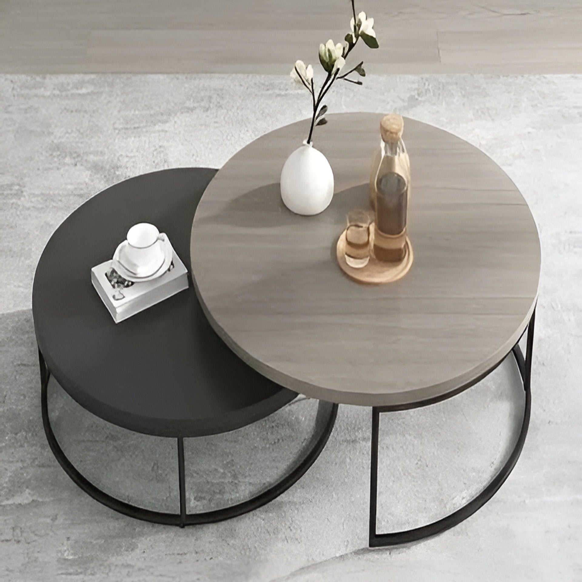 Black and Grey Living Room Set - 240 x 40 x 40 cm | SET15
