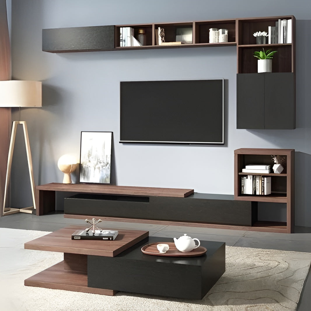 Black and Brown Living Room Set - 240 x 40 x 40 cm | SET27