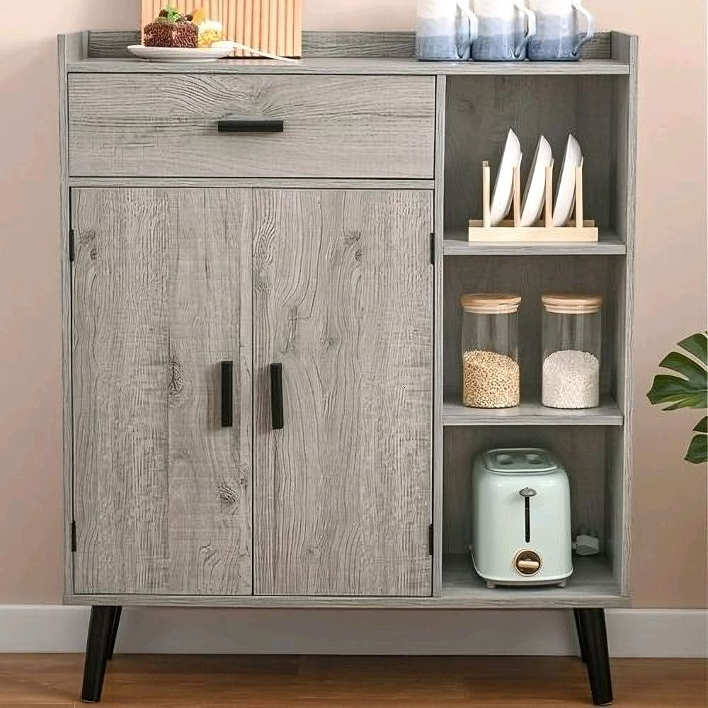 Grey Shoe Cabinet - 100 x 40 x 90 cm | SU101