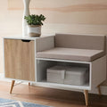خزانة أحذية بيضاء وخشبية - ١٠٠ × ٤٠ × ٧٠ سم | SU63